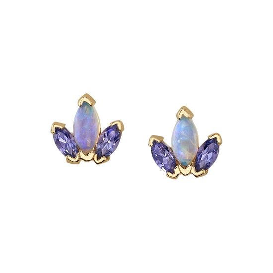 BVLA 14ct Gold Mini AJ Tanzanite and Opal End