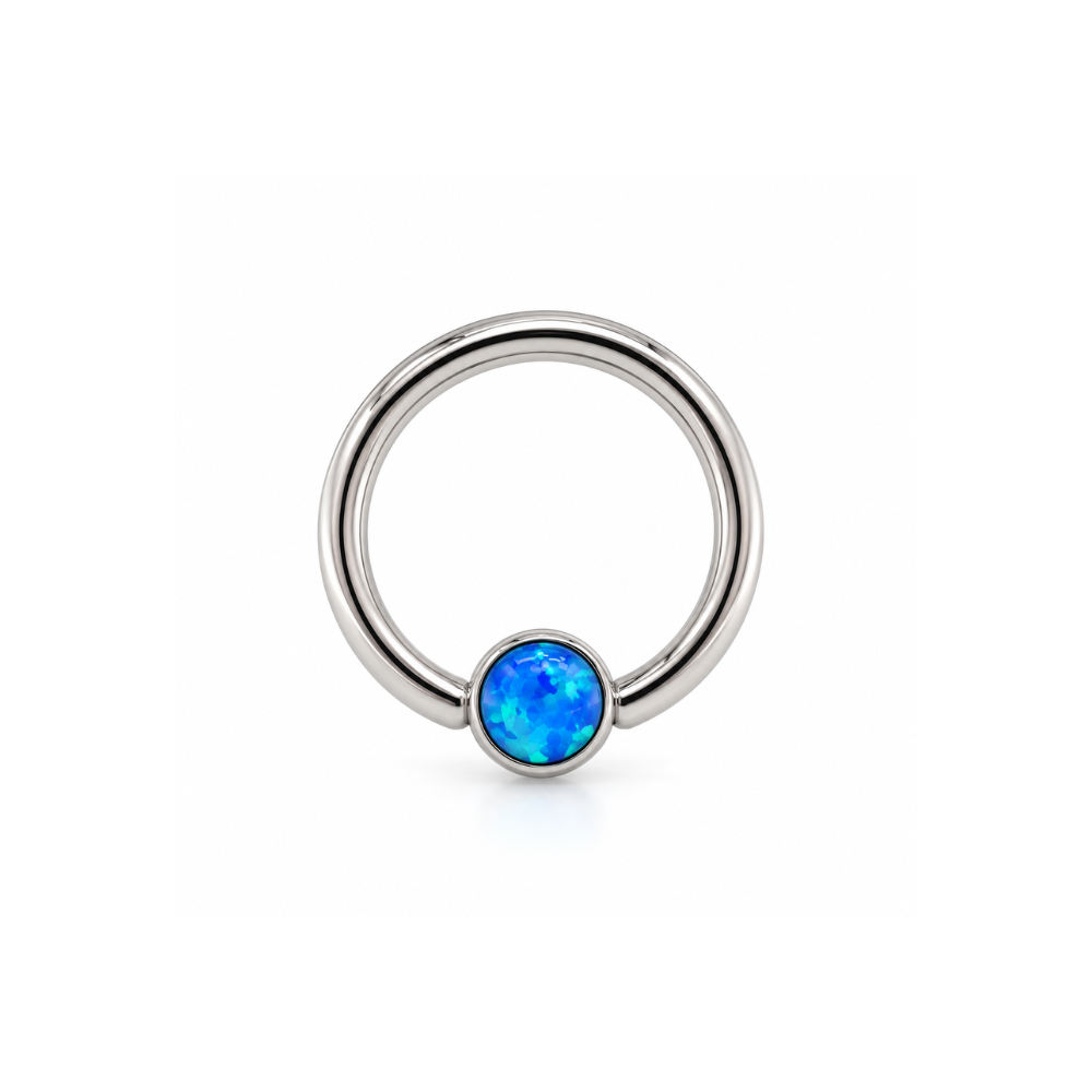 Industrial Strength Titanium Opal Captive Bead