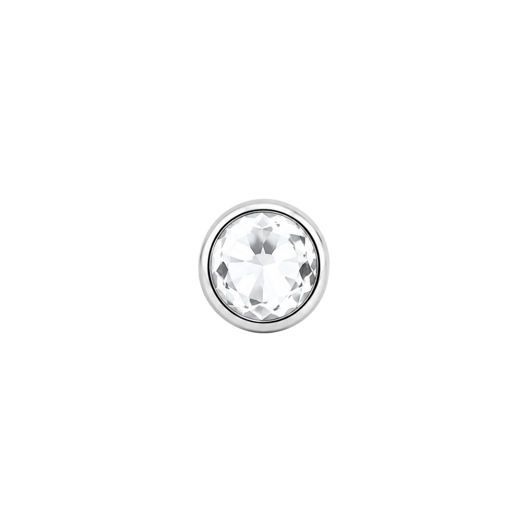 Anatometal 18ct Gold Flat Backed CZ Gem End