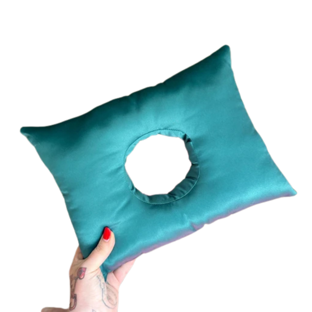 Happy Piercing Cushion Co. Black Satin Pillow