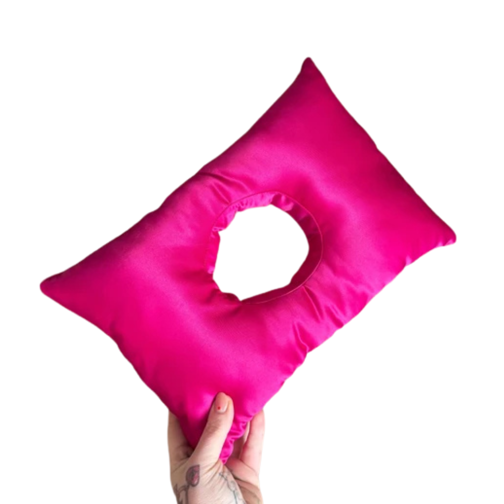 Happy Piercing Cushion Co. Black Satin Pillow