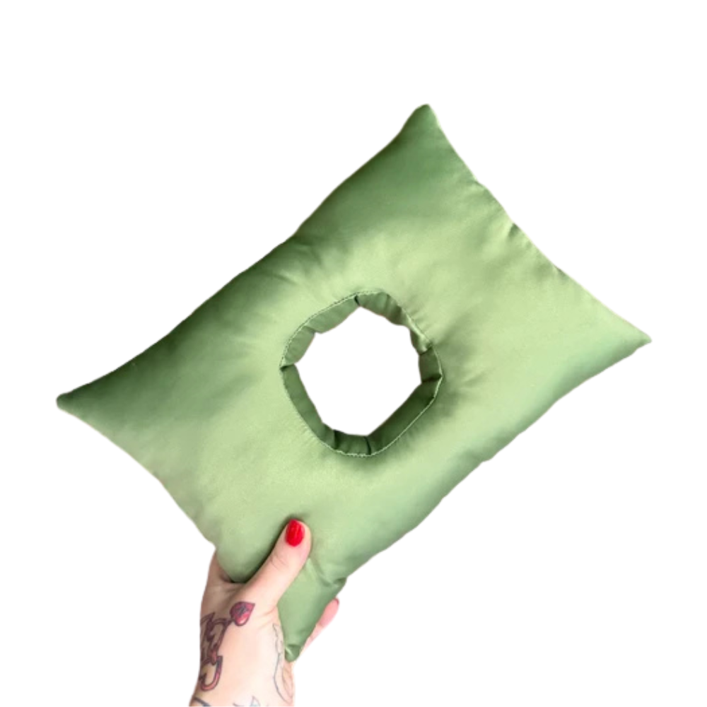 Happy Piercing Cushion Co. Black Satin Pillow