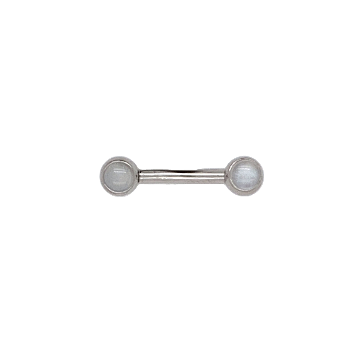 Neometal Nipple Bar With Moonstone Gems Threadless