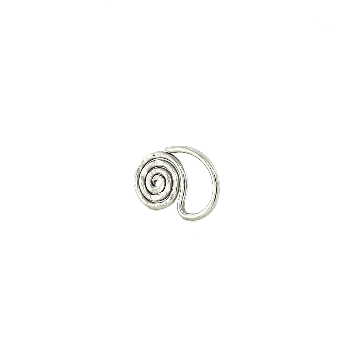 Apex Niobium Hammered Artemis Daith Spiral Ring