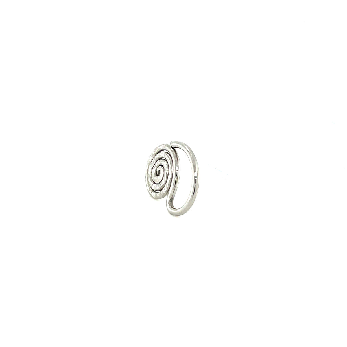 Apex Niobium Hammered Artemis Daith Spiral Ring