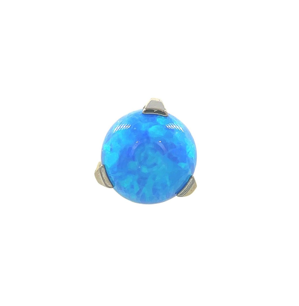 NeoMetal Capri Blue Opal Gem Orb Barbell