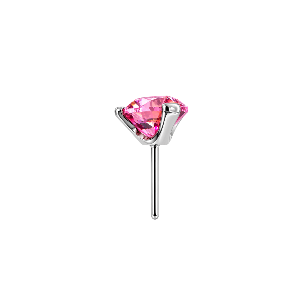 Industrial Strength Titanium Prong CZ End THREADLESS