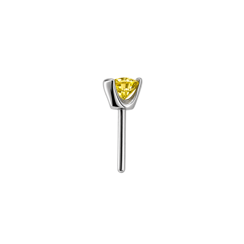 Industrial Strength Titanium Prong CZ End THREADLESS