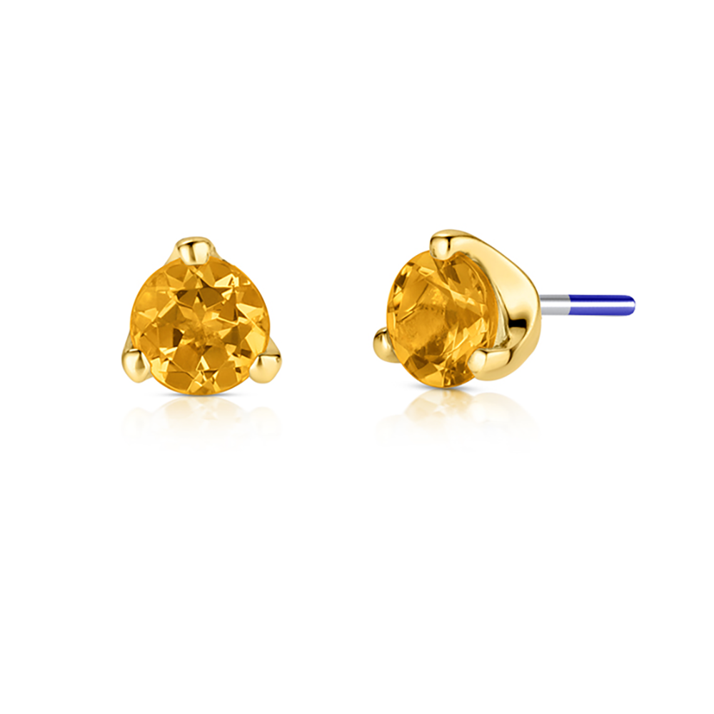 Industrial Strength 18ct Gold 3 Prong Set Genuine Gemstone End