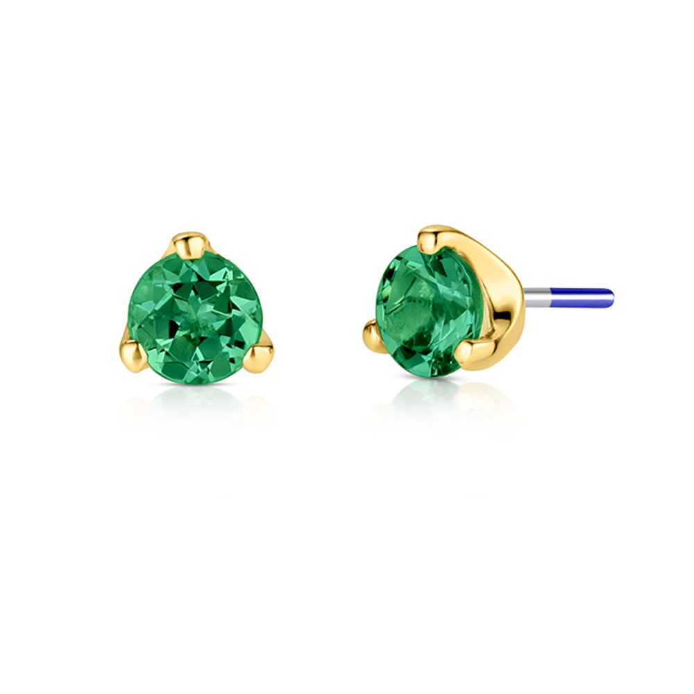 Industrial Strength 18ct Gold 3 Prong Set Genuine Gemstone End