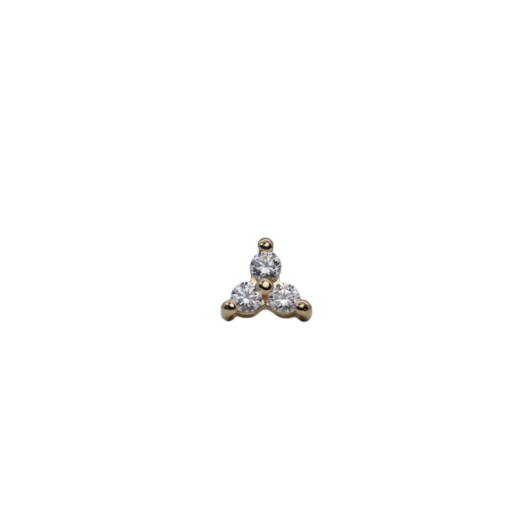 Industrial Strength 18ct Gold CZ Menage a Trois End