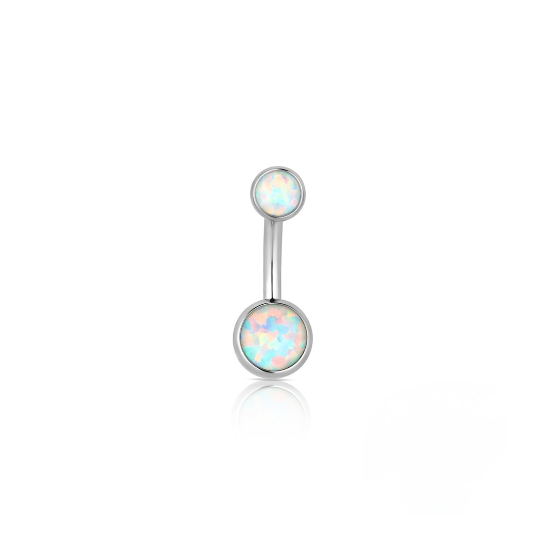 industrial-strength-Titanium-White-opal-curved-navel-barbell-isha-body-jewellery