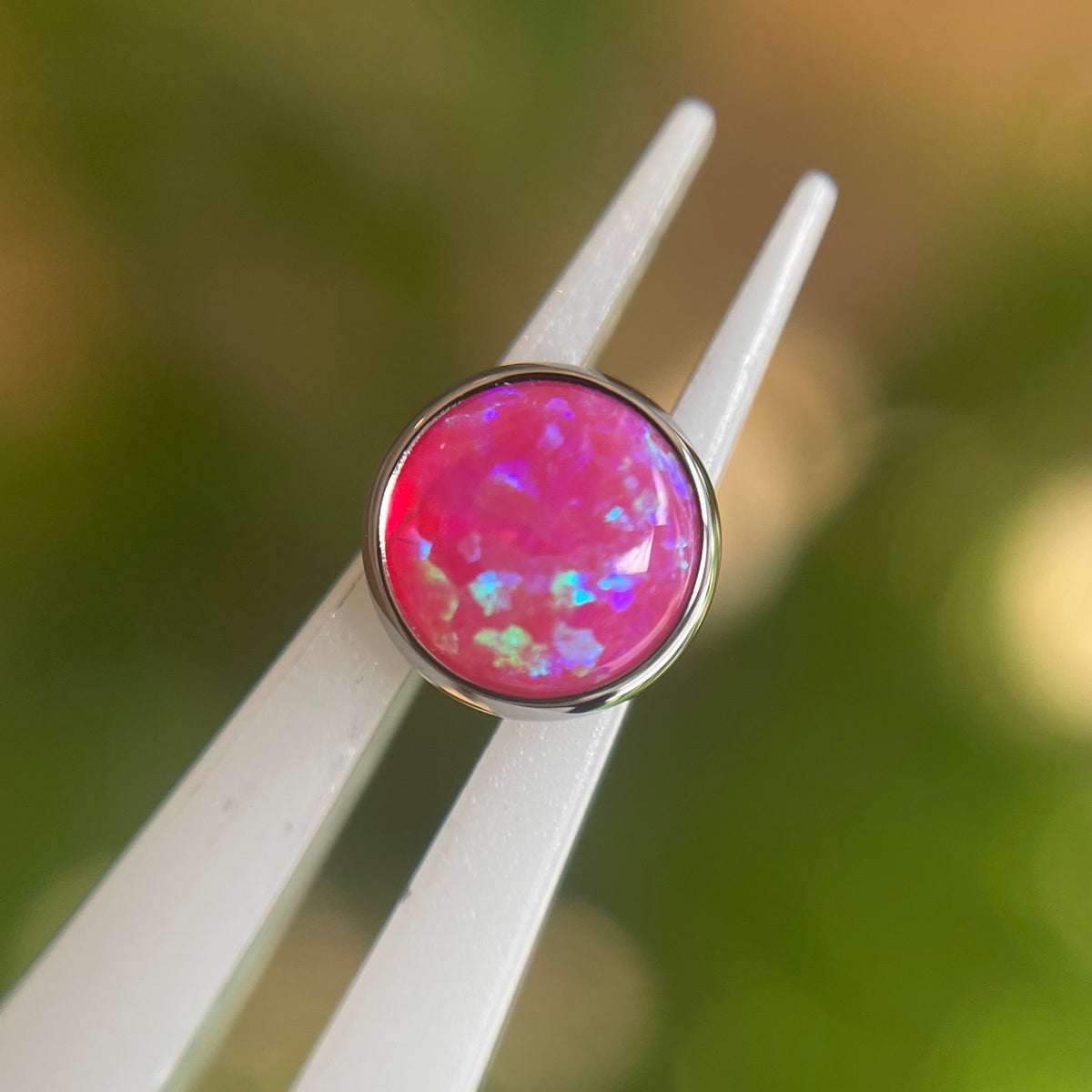 Industrial Strength Titanium Opal Cabochon End