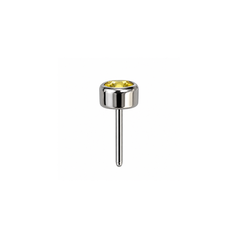 Industrial Strength Titanium Bezel CZ End THREADLESS