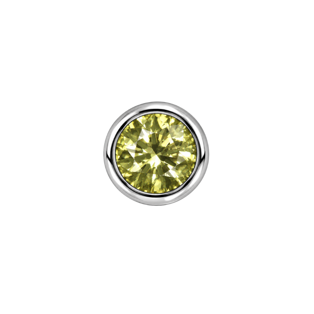 Industrial Strength Titanium Bezel CZ End THREADLESS