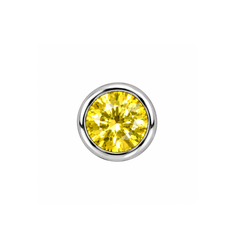 Industrial Strength Titanium Bezel CZ End THREADLESS