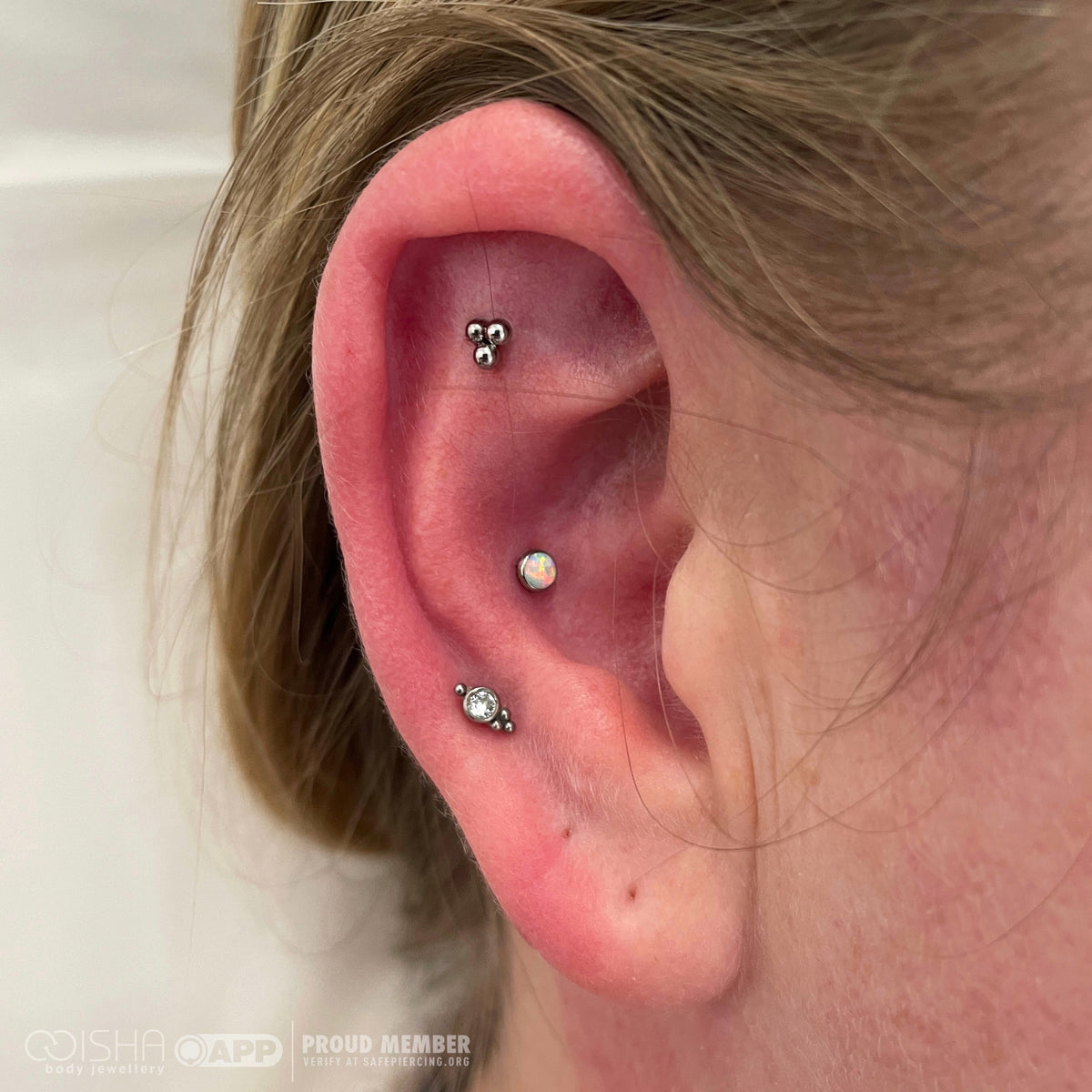 Industrial Strength Titanium Opal Cabochon End