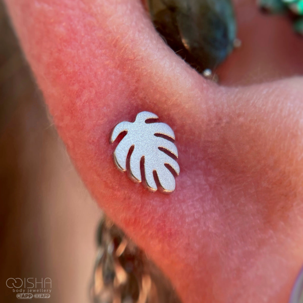 Junipurr 14ct Gold Sandblasted Monstera End
