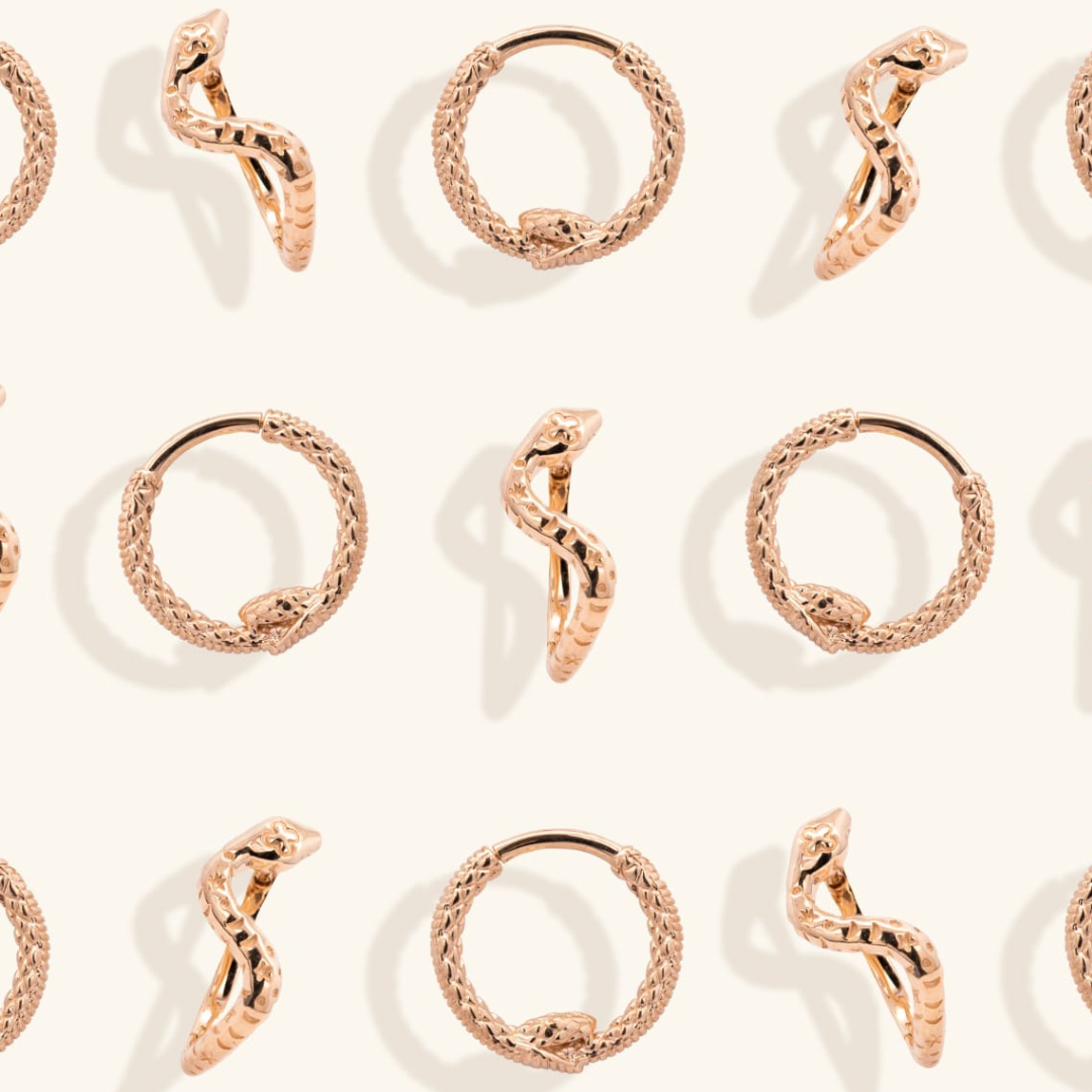 Junipurr 14ct Gold Ouroboros Clicker Ring