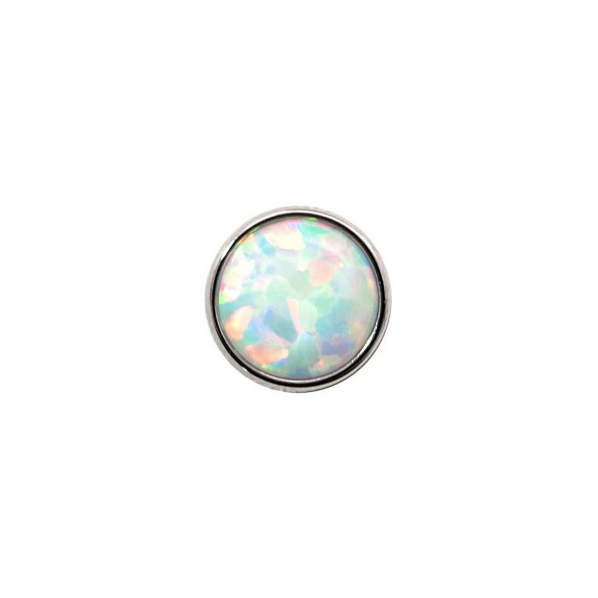 Junipurr Titanium White Opal Cabochon End THREADLESS