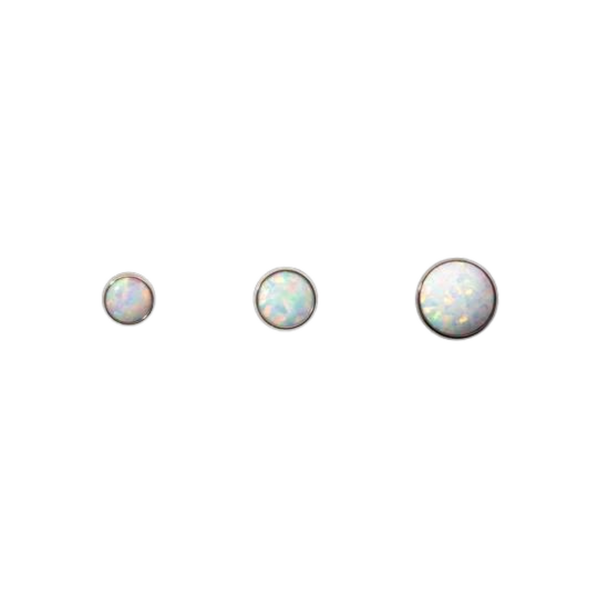 Junipurr Titanium White Opal Cabochon End THREADLESS