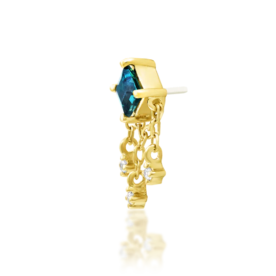 Junipurr 14ct Gold Gari Alexandrite & CZ End