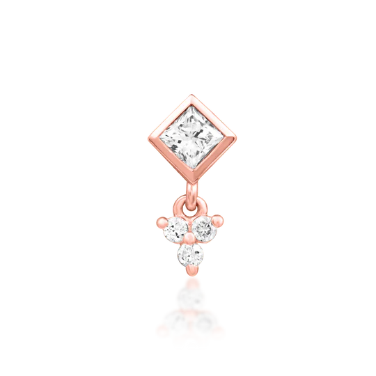 Junipurr 14ct Gold Reflection Diamond End