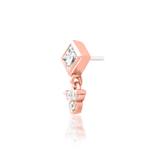 Junipurr 14ct Gold Reflection Diamond End