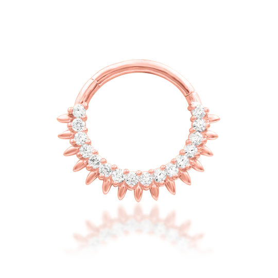 Junipurr 14ct Gold Lovina Clicker Ring