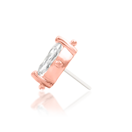 Junipurr 14ct Gold Beaded Marquise CZ End