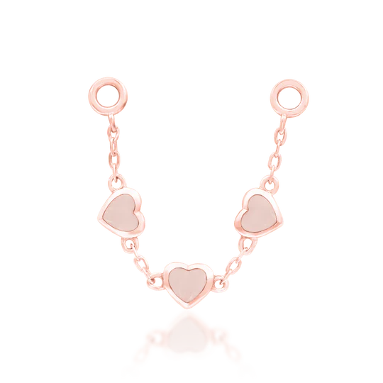 Junipurr 14ct Gold Valentine Chain Dangle