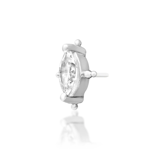 Junipurr 14ct Gold Beaded Marquise CZ End