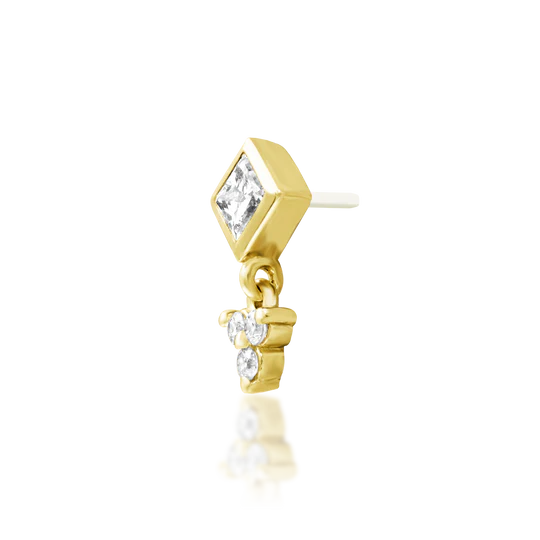 Junipurr 14ct Gold Reflection Diamond End