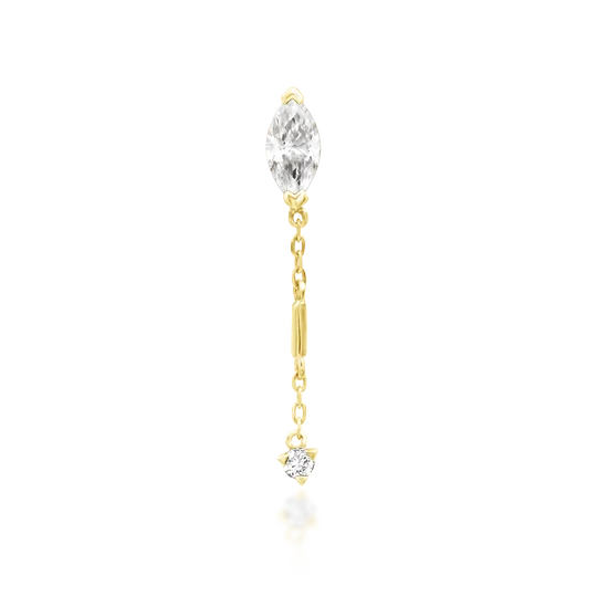 Junipurr 14ct Gold Akasha Dangle