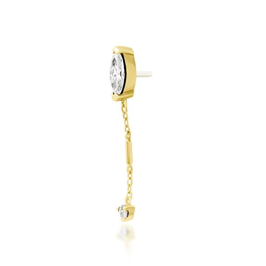 Junipurr 14ct Gold Akasha Dangle