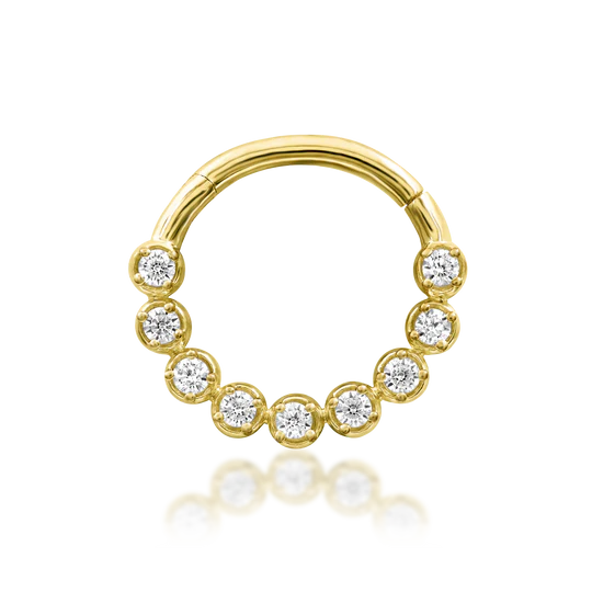 Junipurr 14ct Gold Aziza Clicker Ring