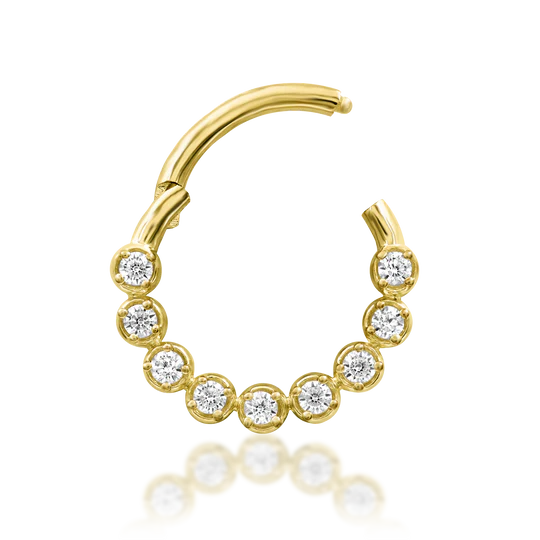 Junipurr 14ct Gold Aziza Clicker Ring