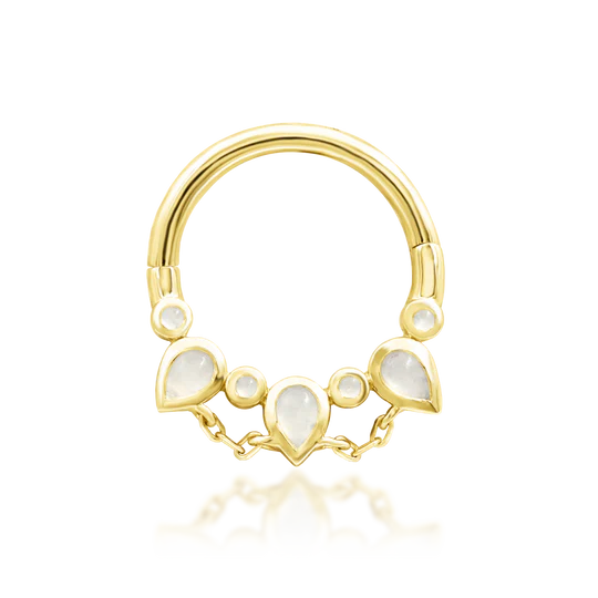 Junipurr 14ct Gold Catalina Clicker Ring
