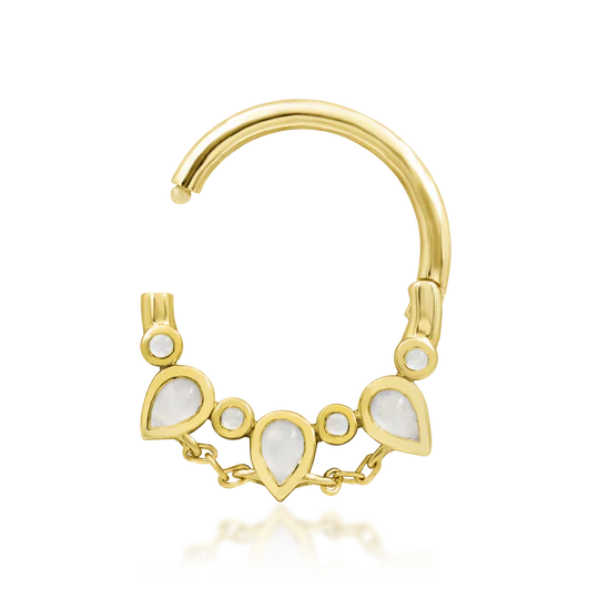Junipurr 14ct Gold Catalina Clicker Ring