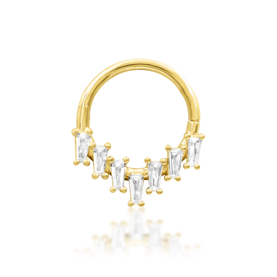 Junipurr 14ct Gold Corus Clicker Ring
