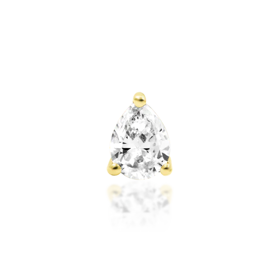 Junipurr 14ct Gold Diamond Pear End