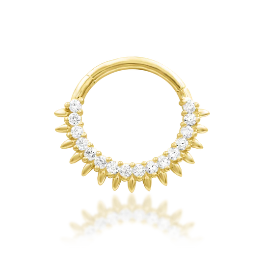 Junipurr 14ct Gold Lovina Clicker Ring