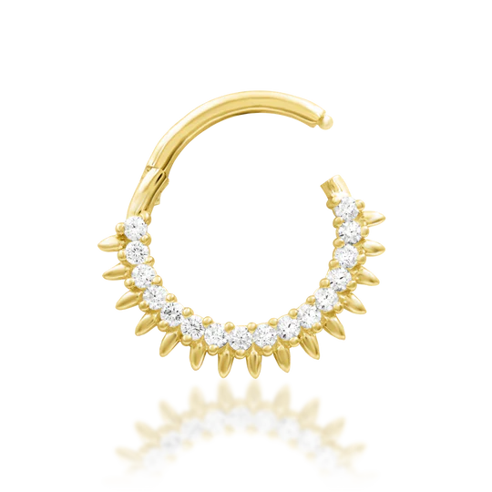 Junipurr 14ct Gold Lovina Clicker Ring