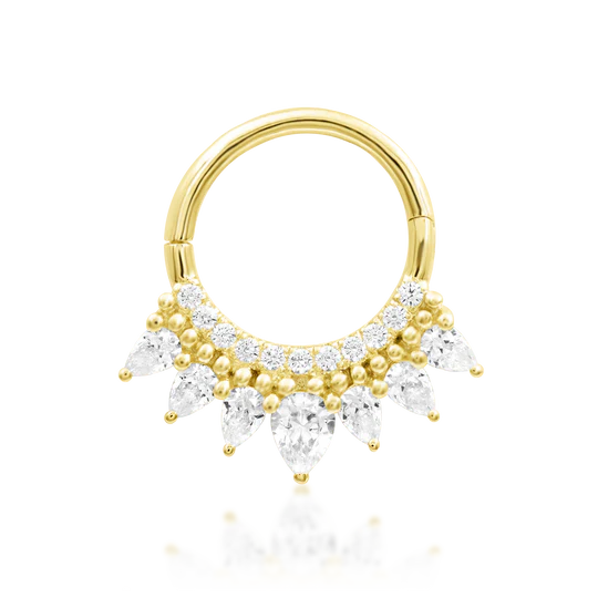 Junipurr 14ct Gold Magnifique Clicker Ring