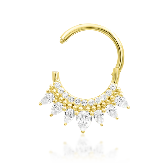 Junipurr 14ct Gold Magnifique Clicker Ring