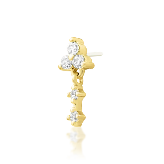 Junipurr 14ct Gold Maris White CZ End