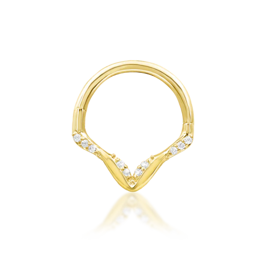 Junipurr 14ct Gold Marssa Clicker Ring