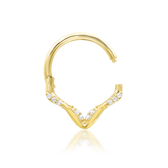 Junipurr 14ct Gold Marssa Clicker Ring