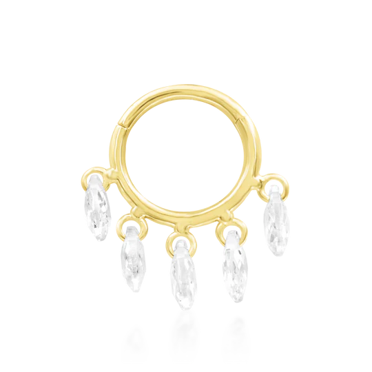 Junipurr 14ct Gold Sia Clicker Ring
