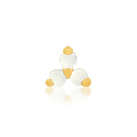 Junipurr 14ct Gold Trinity Moonstone End